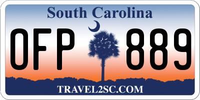 SC license plate OFP889