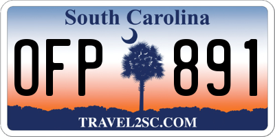 SC license plate OFP891