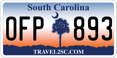 SC license plate OFP893
