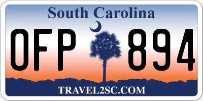 SC license plate OFP894