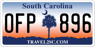 SC license plate OFP896