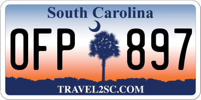 SC license plate OFP897