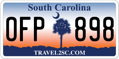 SC license plate OFP898