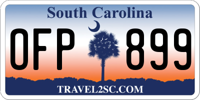 SC license plate OFP899