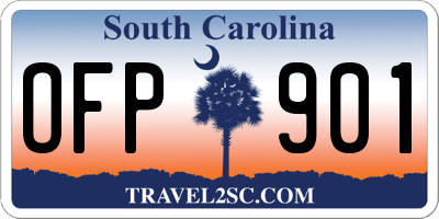 SC license plate OFP901