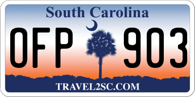 SC license plate OFP903