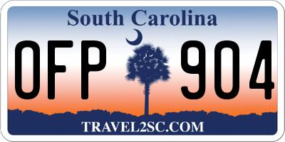 SC license plate OFP904