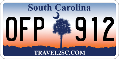 SC license plate OFP912