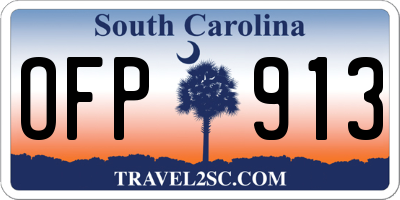 SC license plate OFP913