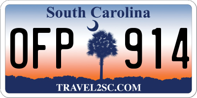 SC license plate OFP914