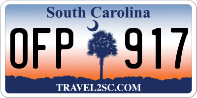 SC license plate OFP917
