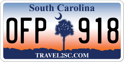 SC license plate OFP918