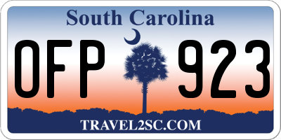 SC license plate OFP923
