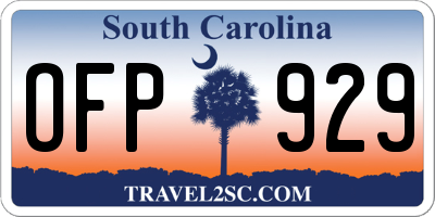 SC license plate OFP929
