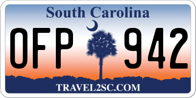SC license plate OFP942