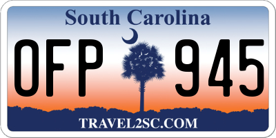 SC license plate OFP945