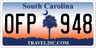 SC license plate OFP948