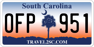 SC license plate OFP951