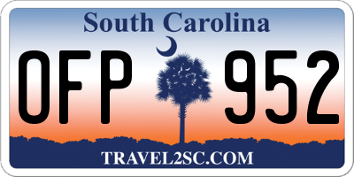 SC license plate OFP952