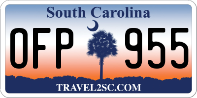 SC license plate OFP955