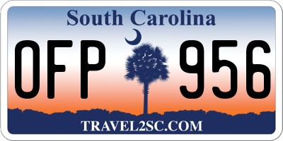SC license plate OFP956