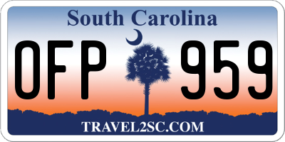 SC license plate OFP959