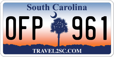SC license plate OFP961