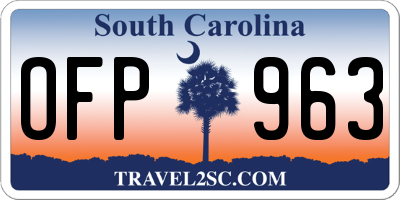 SC license plate OFP963