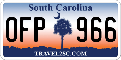 SC license plate OFP966