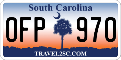 SC license plate OFP970