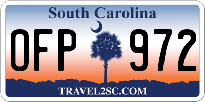 SC license plate OFP972