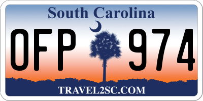 SC license plate OFP974