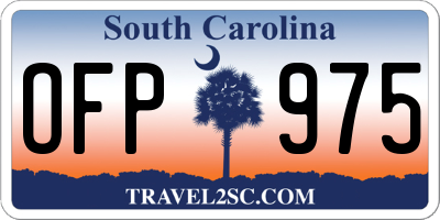 SC license plate OFP975