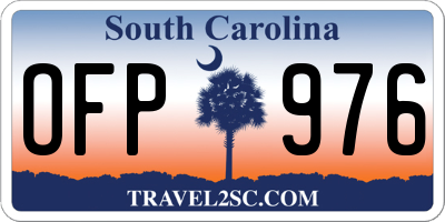 SC license plate OFP976