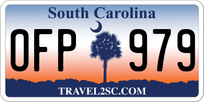 SC license plate OFP979