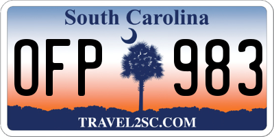 SC license plate OFP983