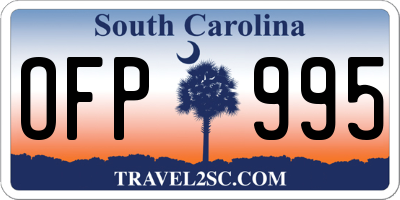 SC license plate OFP995