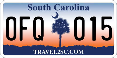 SC license plate OFQ015