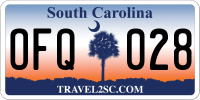 SC license plate OFQ028