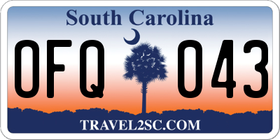 SC license plate OFQ043