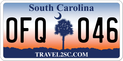 SC license plate OFQ046