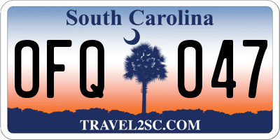 SC license plate OFQ047