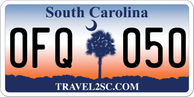 SC license plate OFQ050