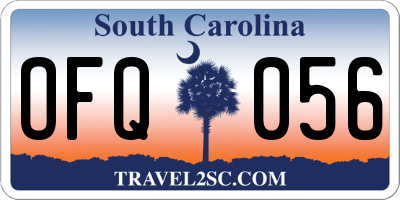 SC license plate OFQ056