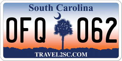 SC license plate OFQ062