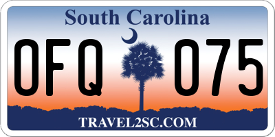 SC license plate OFQ075
