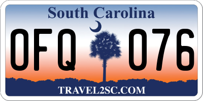 SC license plate OFQ076