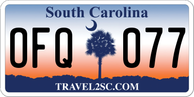 SC license plate OFQ077