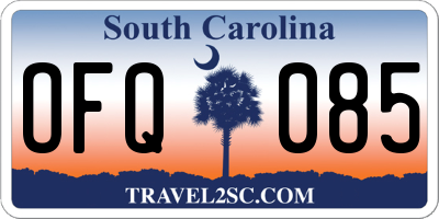 SC license plate OFQ085