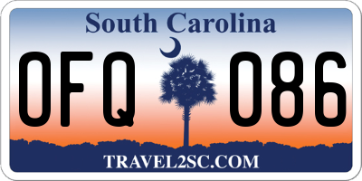 SC license plate OFQ086